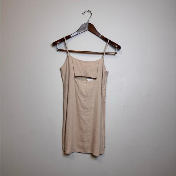 PRIMARK Linen Cut-Out Mini Dress - Size S - Picture 1 of 4